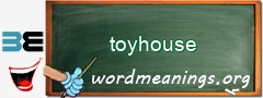 WordMeaning blackboard for toyhouse